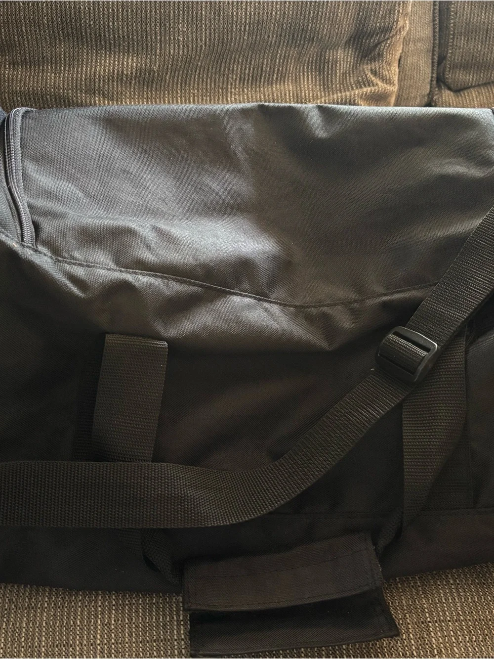 adidas Black Duffel Bag with White Logo